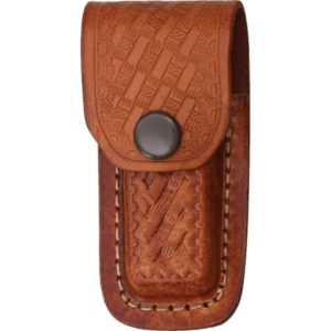 Knife Pouch Leather Basketweave 3.5 - 4" (SH1131)